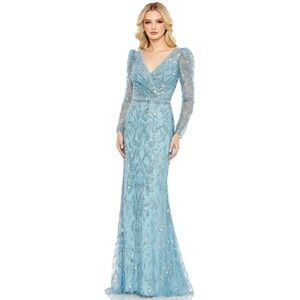 Mac Duggal 20442 NWT Surplice Bodice Embellished Dress